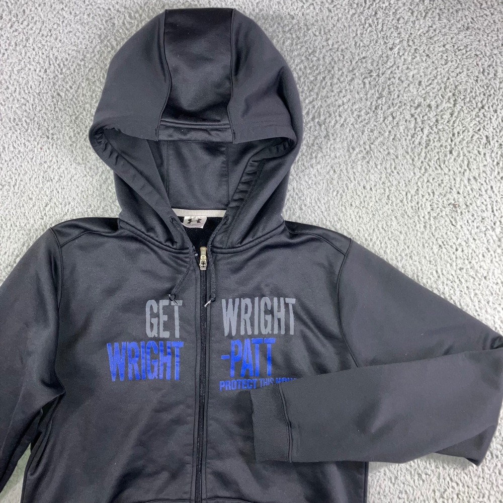 Under Armour Full Zip Hoodie Men Large Get Wright Protect This House Fleece